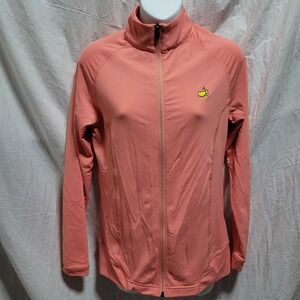 Magnolia Lane Masters Full Zip Tech Jacket UPF 50 Sz Small Coral Pink Womens